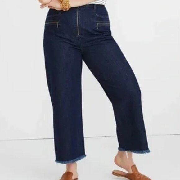 Madewell Denim - Madewell x Karen Walker Women's Sz 25 Dark Denim Wide leg Jeans